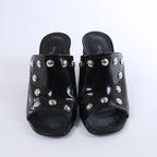 Louis Vuitton Silhouette Patent Mules in Black BR1211, Size EU 37