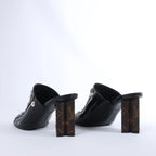 Louis Vuitton Silhouette Patent Mules in Black BR1211, Size EU 37