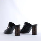 Louis Vuitton Silhouette Patent Mules in Black BR1211, Size EU 37