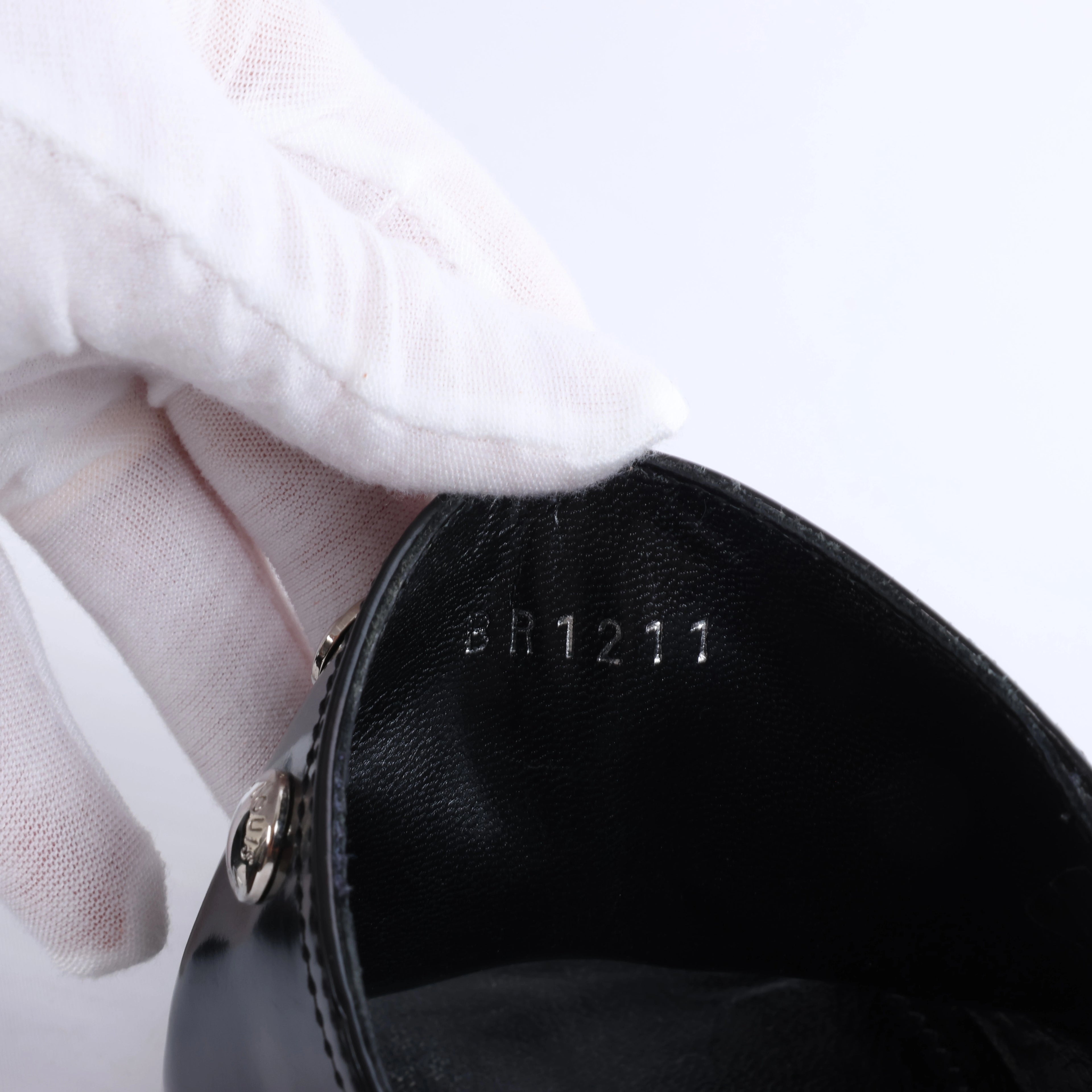 Louis Vuitton Silhouette Patent Mules in Black BR1211, Size EU 37