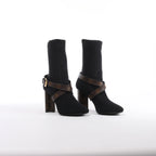 Botines Louis Vuitton Silhouette Lines de charol en negro BR0137, talla 37.5 EU