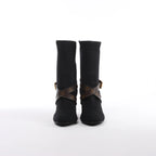 Botines Louis Vuitton Silhouette Lines de charol en negro BR0137, talla 37.5 EU