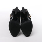 Botines Louis Vuitton Silhouette Lines de charol en negro BR0137, talla 37.5 EU