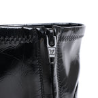 Louis Vuitton Silhouette Lines Patent Leather Ankle Boots in Black BR0137, Size 37.5 EU