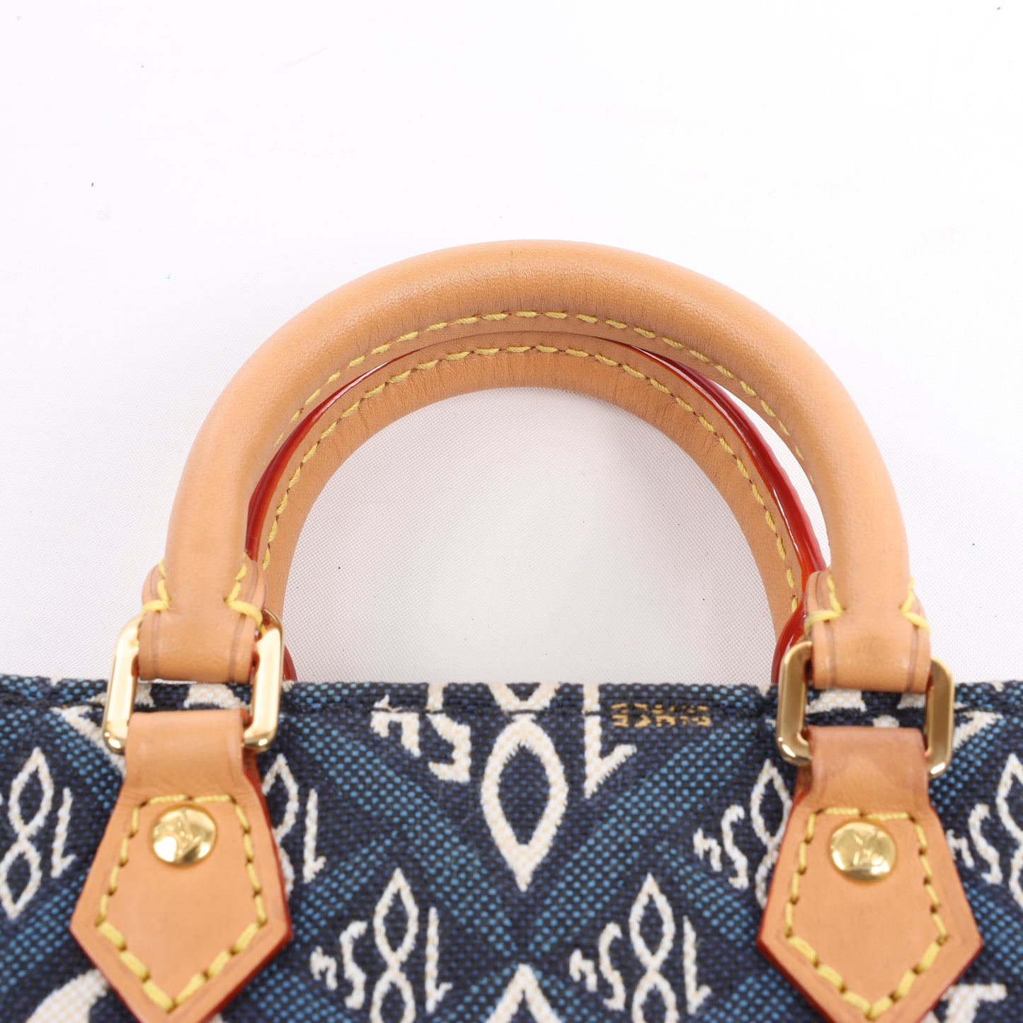 Louis Vuitton Since1854 Petit Sac Plat 2Way Handtasche Blau x Beige M80288