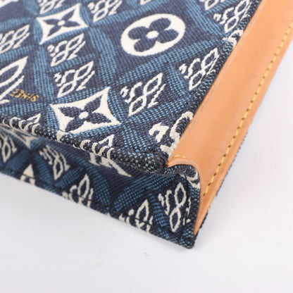 Louis Vuitton Since1854 Petit Sac Plat 2Way Handtasche Blau x Beige M80288