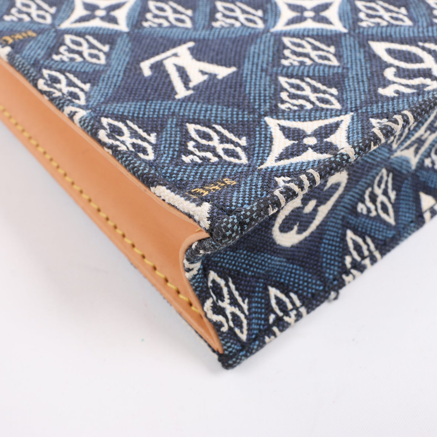 Louis Vuitton Since1854 Petit Sac Plat 2Way Handtasche Blau x Beige M80288