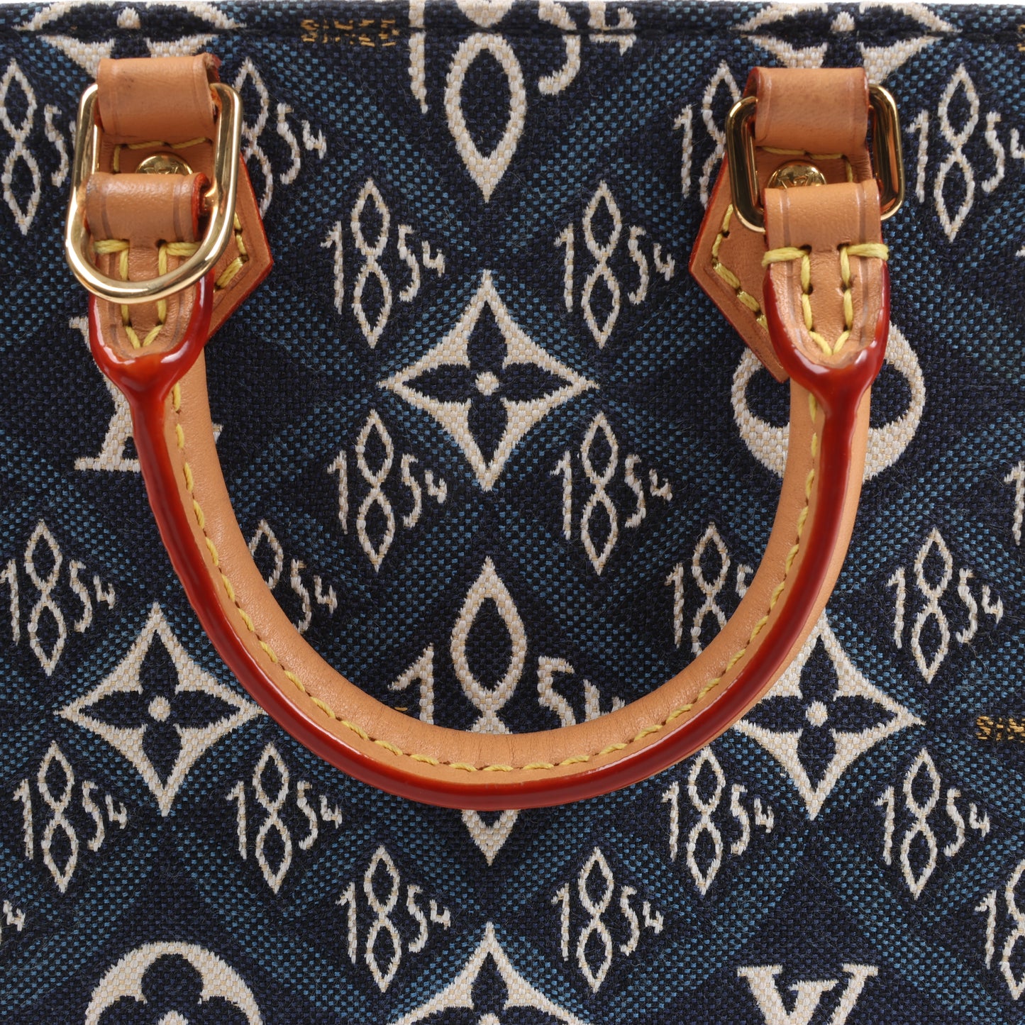 Louis Vuitton Since1854 Petit Sac Plat 2Way Handtasche Blau x Beige M80288