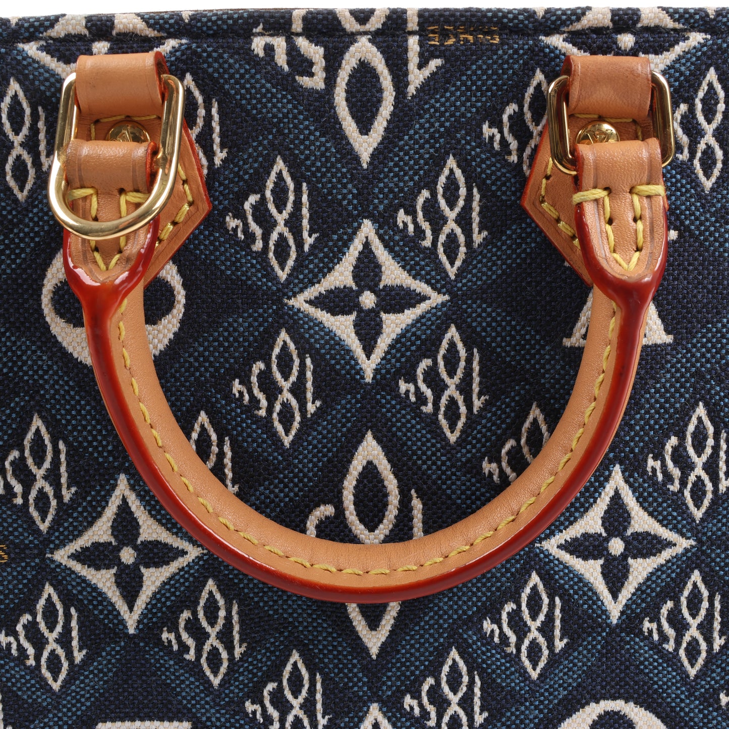 Louis Vuitton Since1854 Petit Sac Plat 2Way Handtasche Blau x Beige M80288