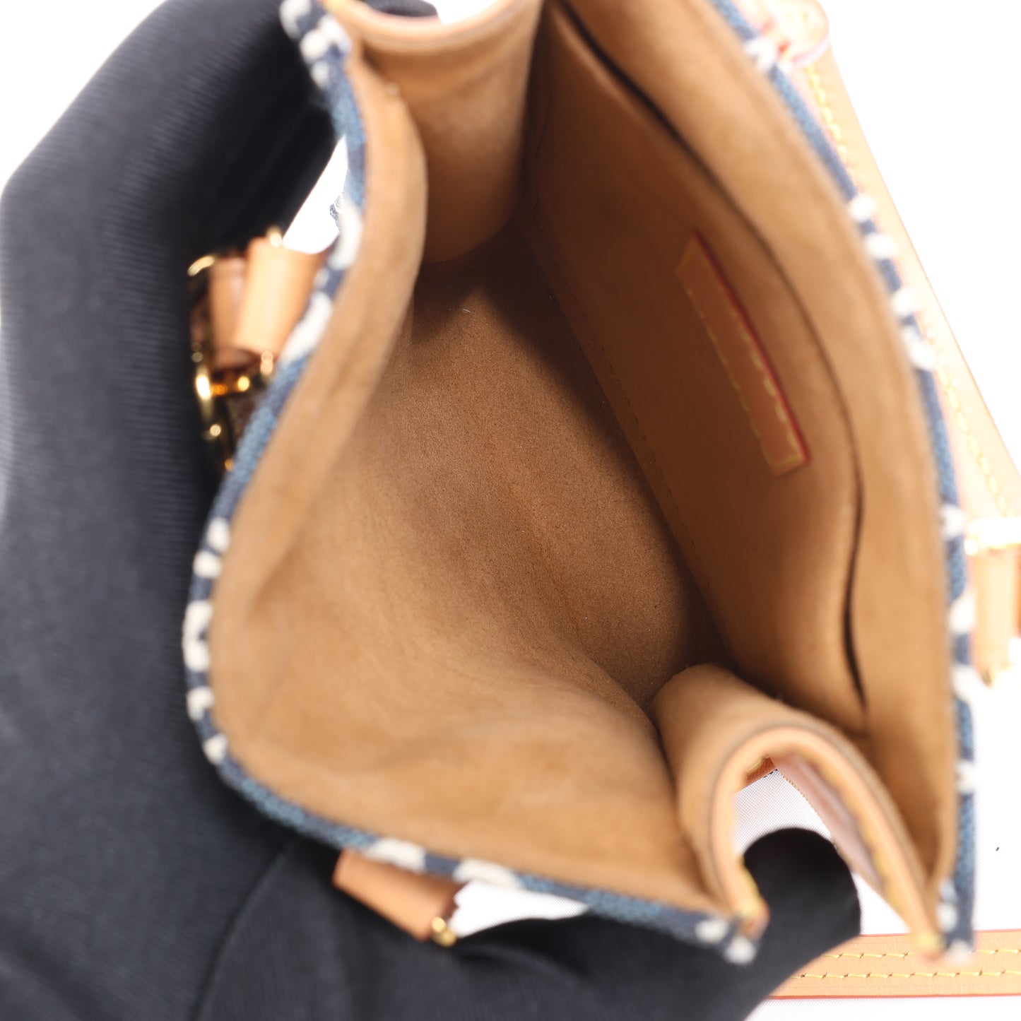 Louis Vuitton Since1854 Petit Sac Plat 2Way Handtasche Blau x Beige M80288