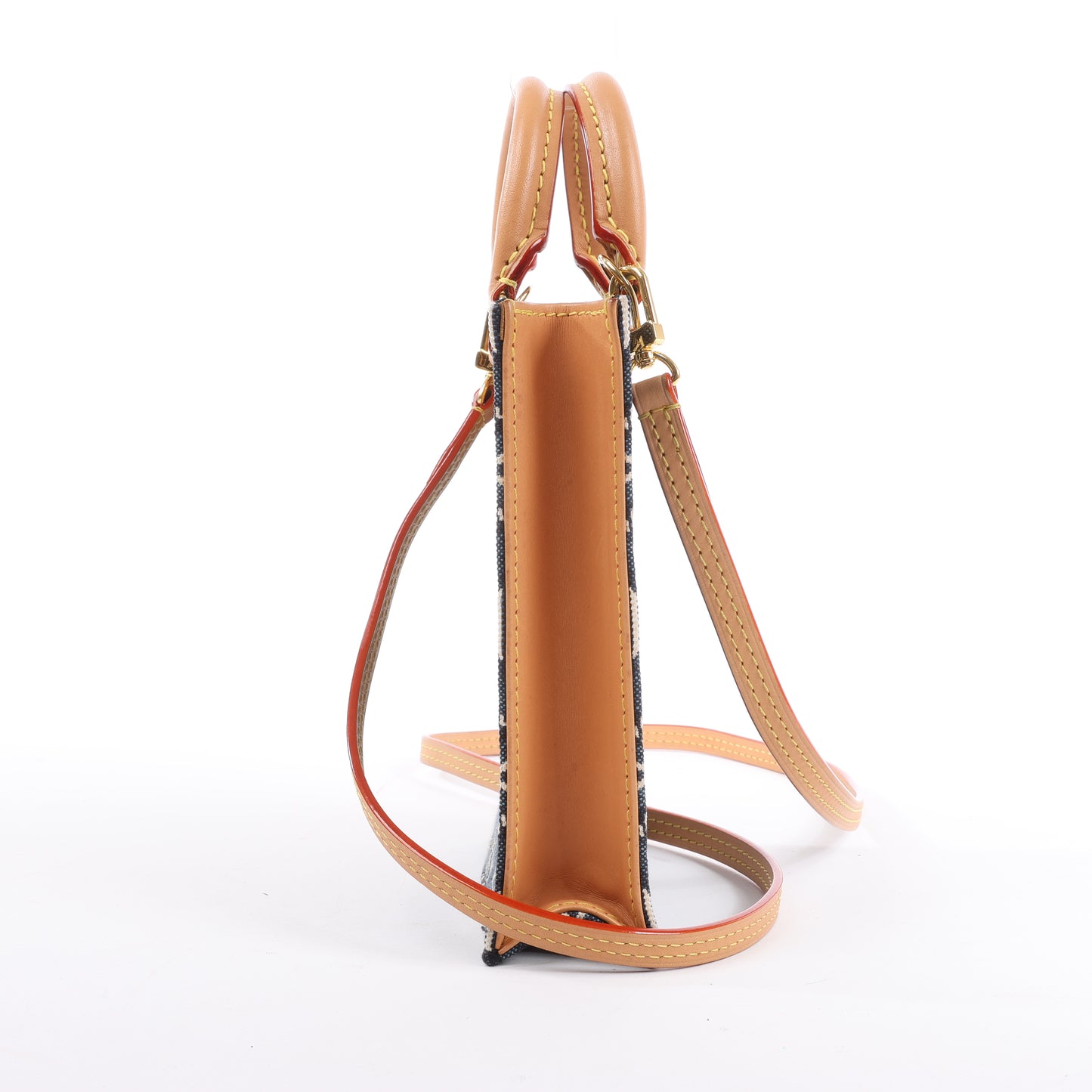 Louis Vuitton Since1854 Petit Sac Plat 2Way Handtasche Blau x Beige M80288