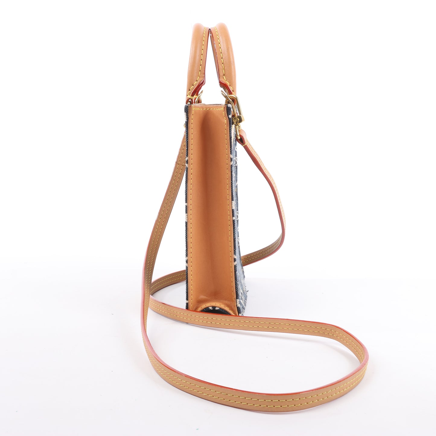 Louis Vuitton Since1854 Petit Sac Plat 2Way Handtasche Blau x Beige M80288