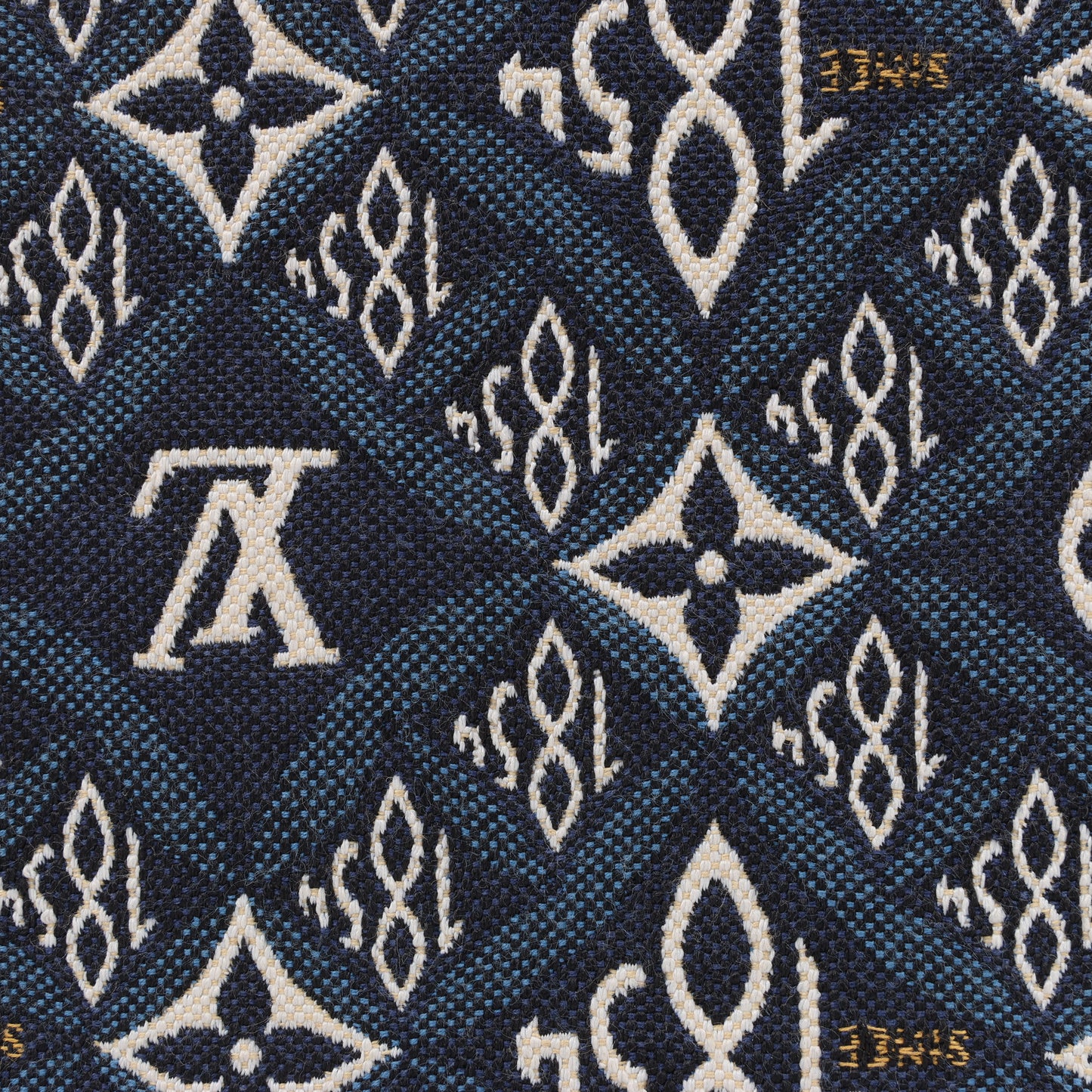 Louis Vuitton Since1854 Petit Sac Plat 2Way Handtasche Blau x Beige M80288