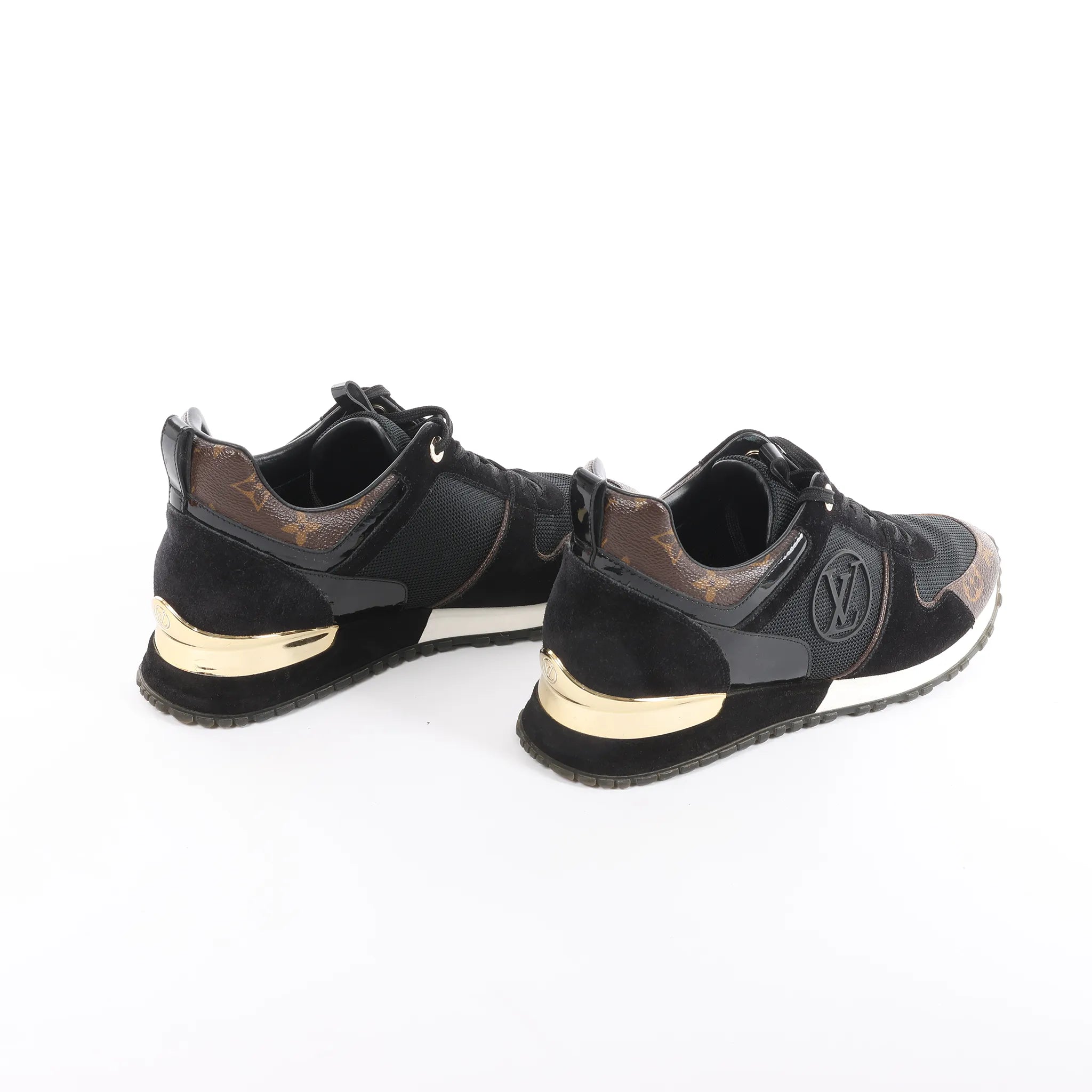 Louis Vuitton Runaway line 21 years Mesh x Leather Sneakers in Black, Size 40 EU