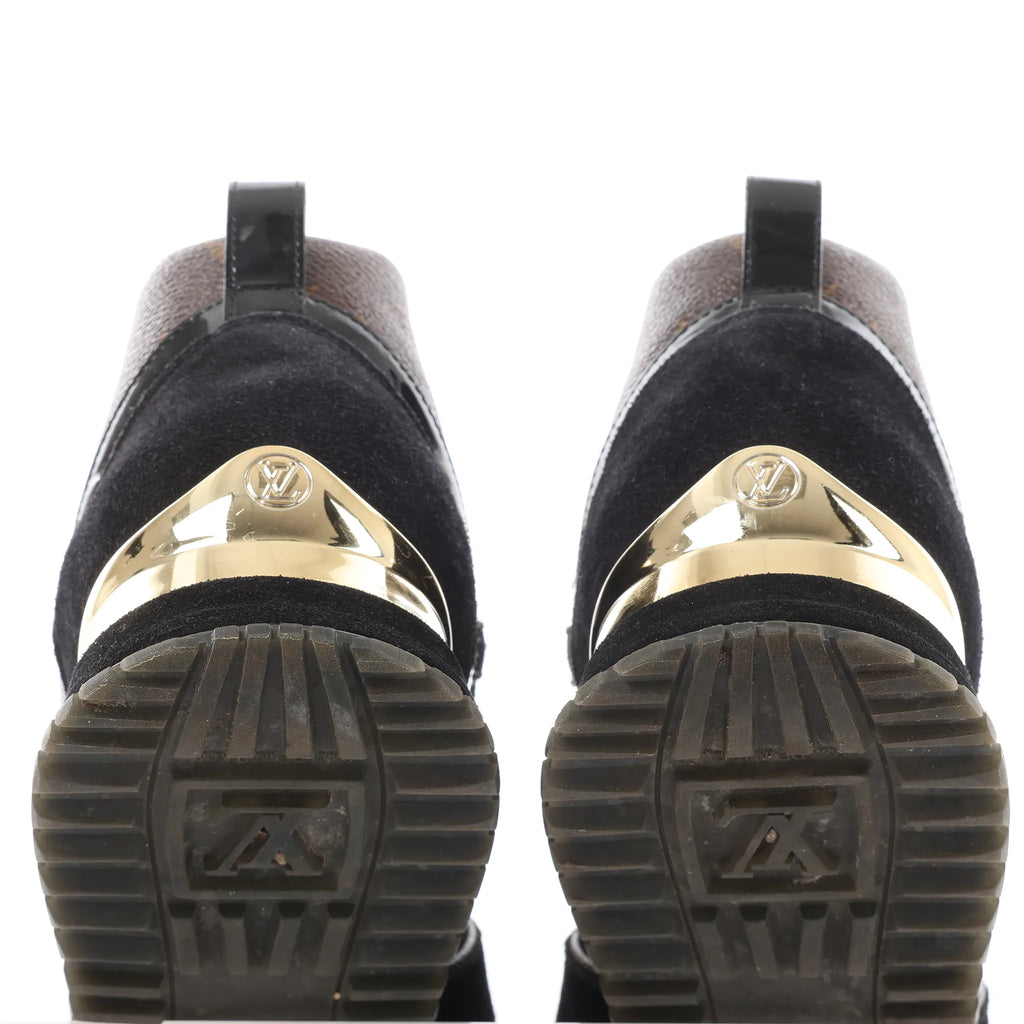 Louis Vuitton Runaway line 21 years Mesh x Leather Sneakers in Black, Size 40 EU