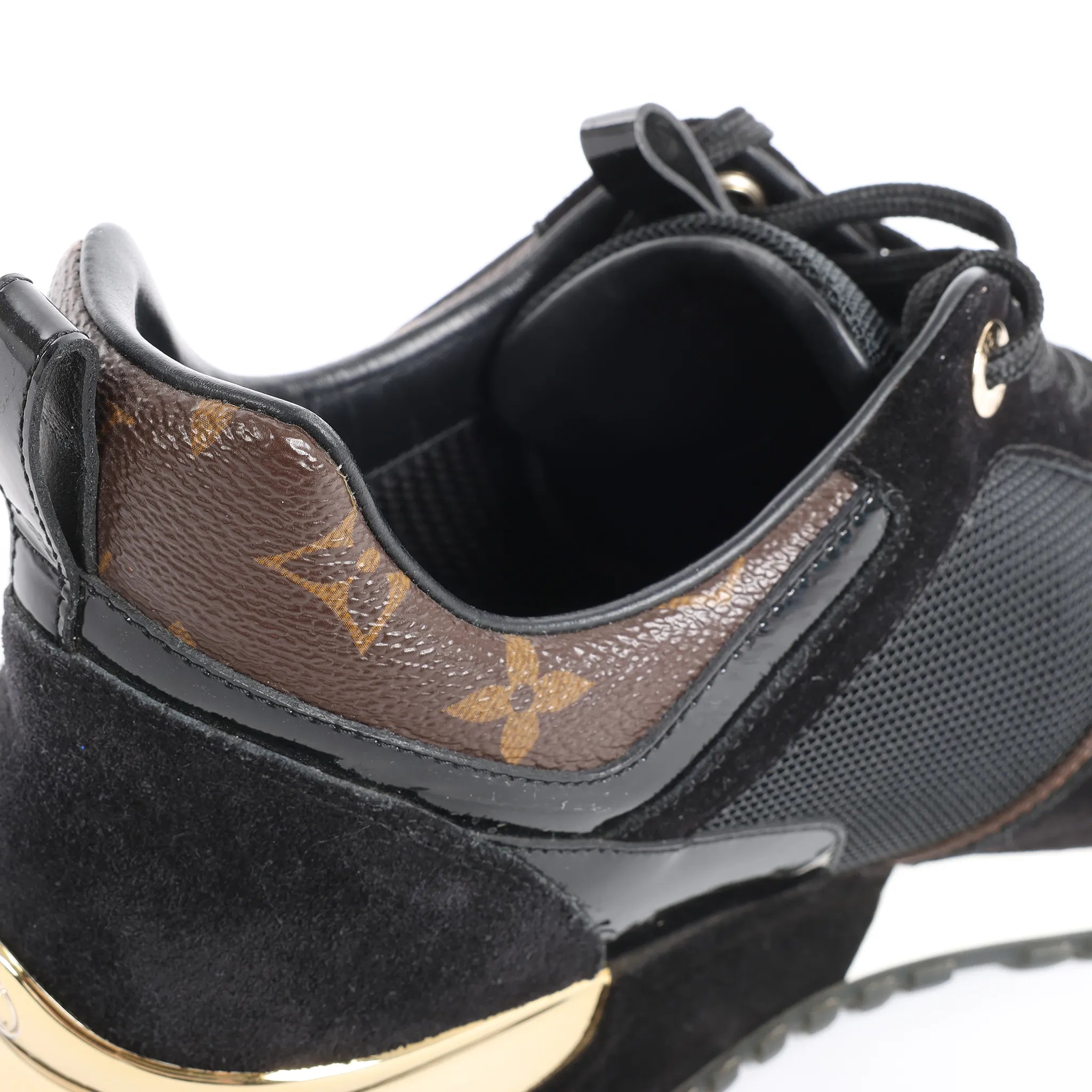 Louis Vuitton Runaway line 21 years Mesh x Leather Sneakers in Black, Size 40 EU