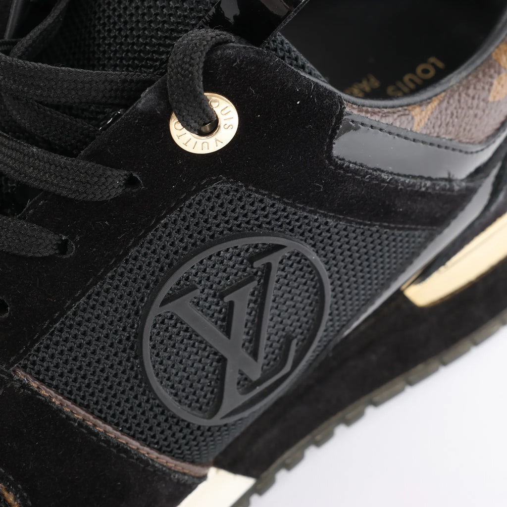 Louis Vuitton Runaway line 21 years Mesh x Leather Sneakers in Black, Size 40 EU