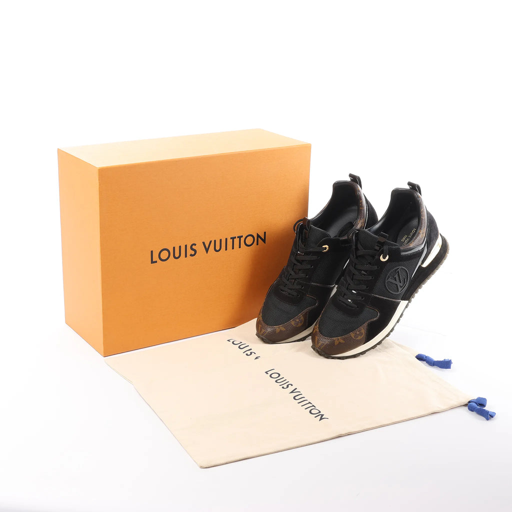 Louis Vuitton Runaway line 21 years Mesh x Leather Sneakers in Black, Size 40 EU