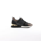 Louis Vuitton Runaway line 21 years Mesh x Leather Sneakers in Black, Size 40 EU