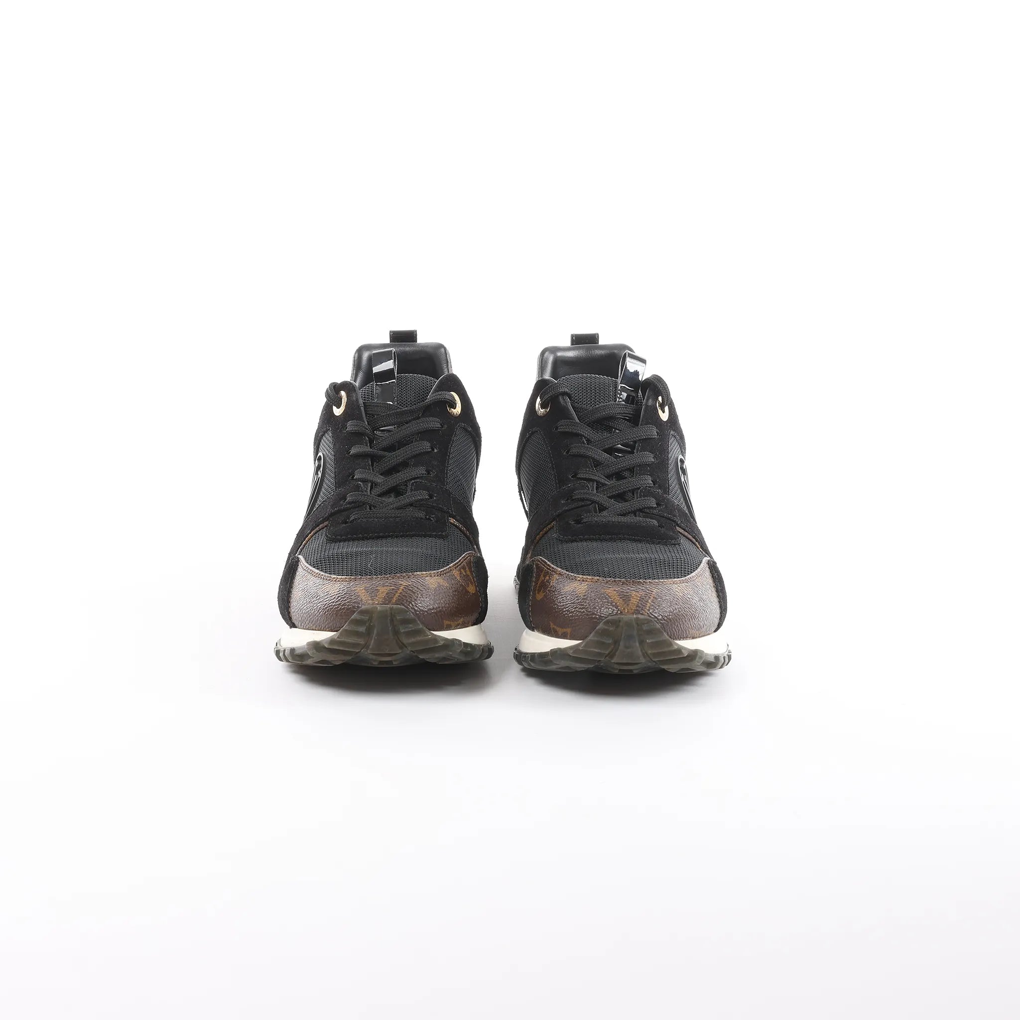 Louis Vuitton Runaway line 21 years Mesh x Leather Sneakers in Black, Size 40 EU