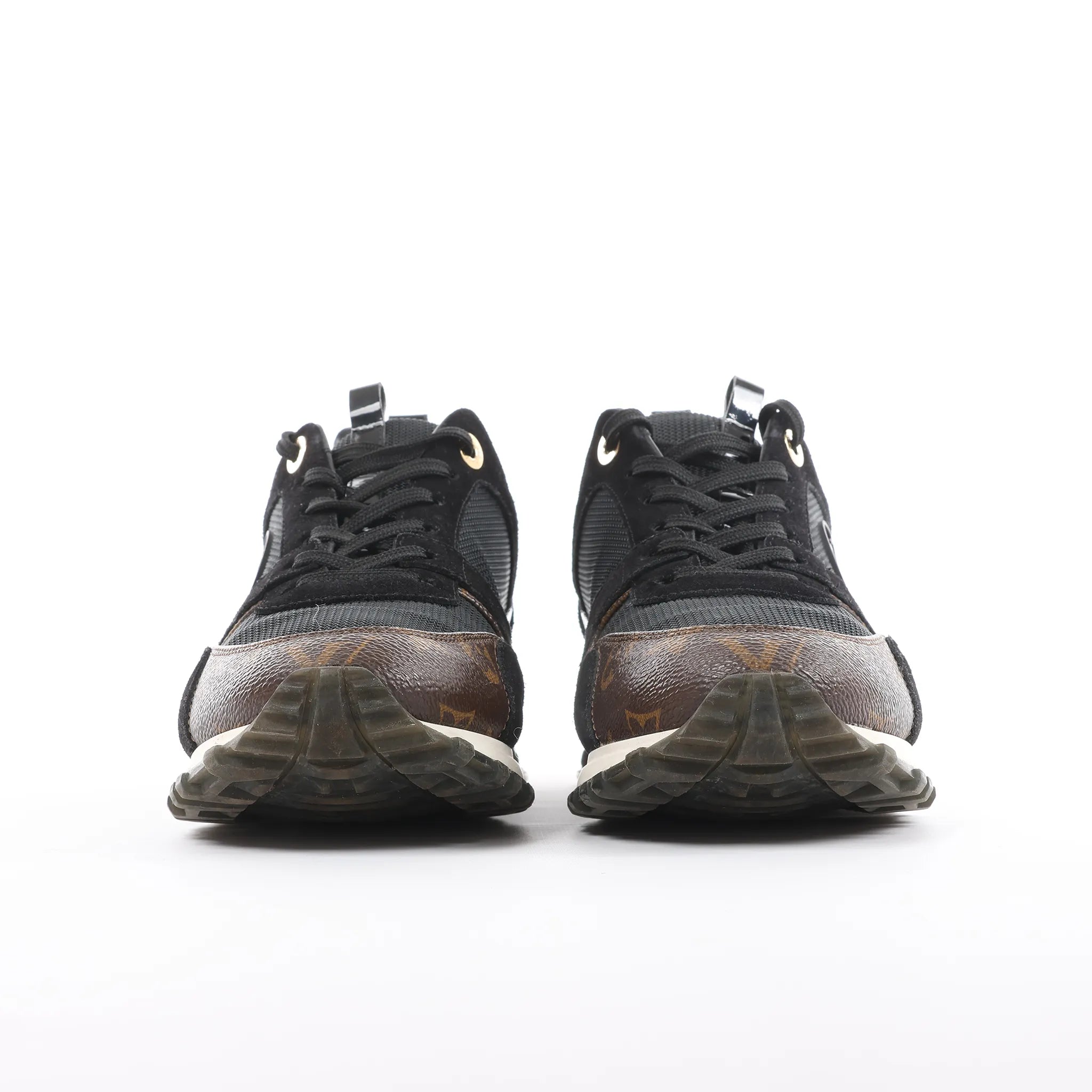 Louis Vuitton Runaway line 21 years Mesh x Leather Sneakers in Black, Size 40 EU