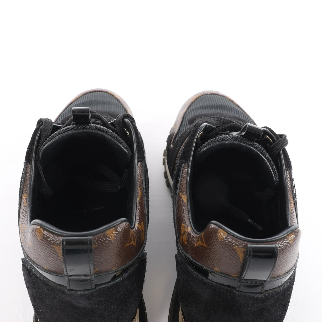 Louis Vuitton Runaway line 21 years Mesh x Leather Sneakers in Black, Size 40 EU