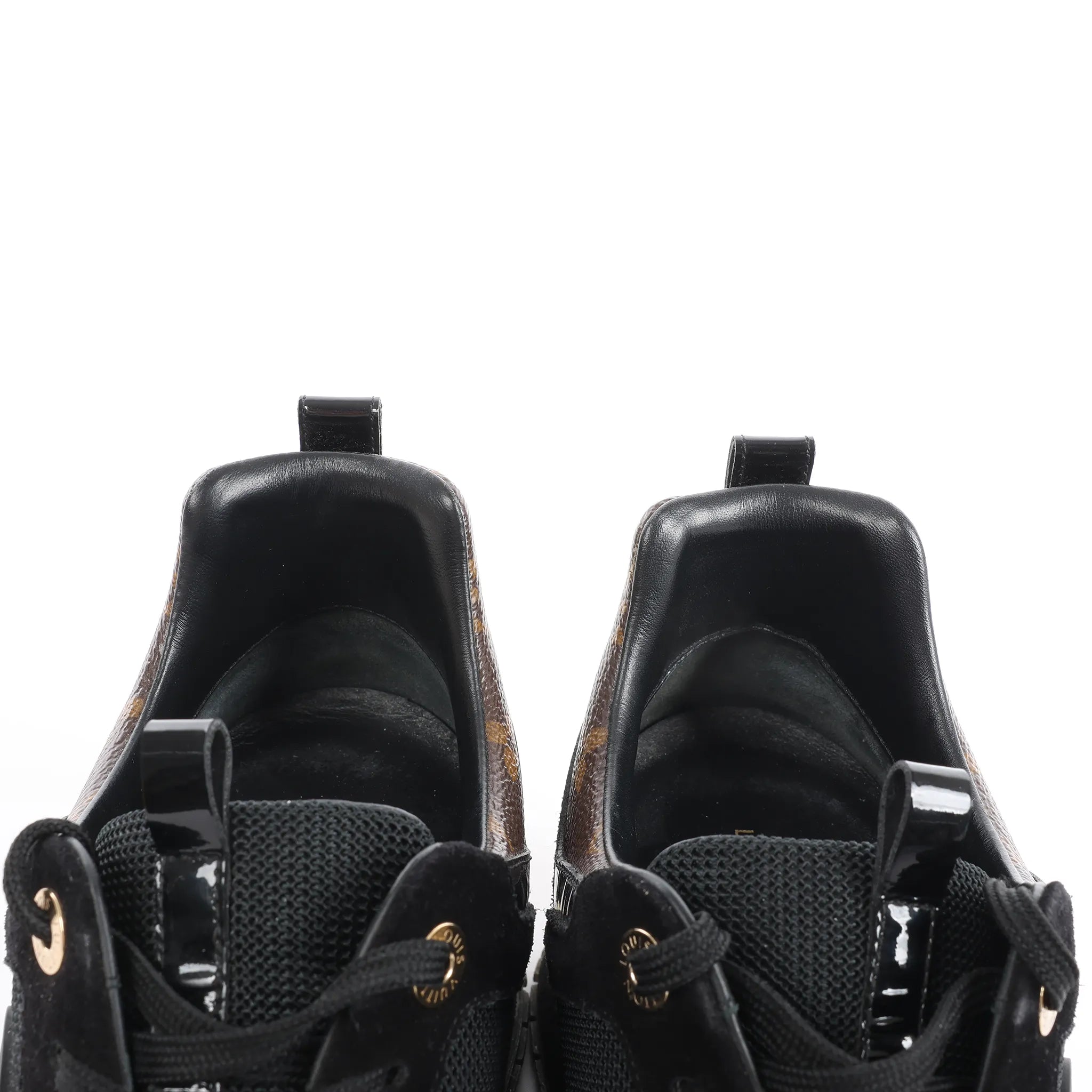 Louis Vuitton Runaway line 21 years Mesh x Leather Sneakers in Black, Size 40 EU