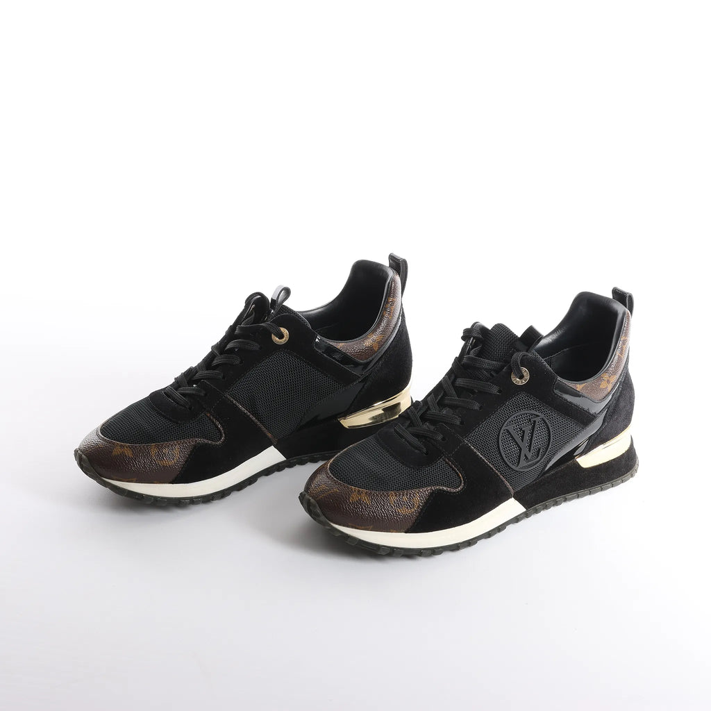 Louis Vuitton Runaway line 21 years Mesh x Leather Sneakers in Black, Size 40 EU