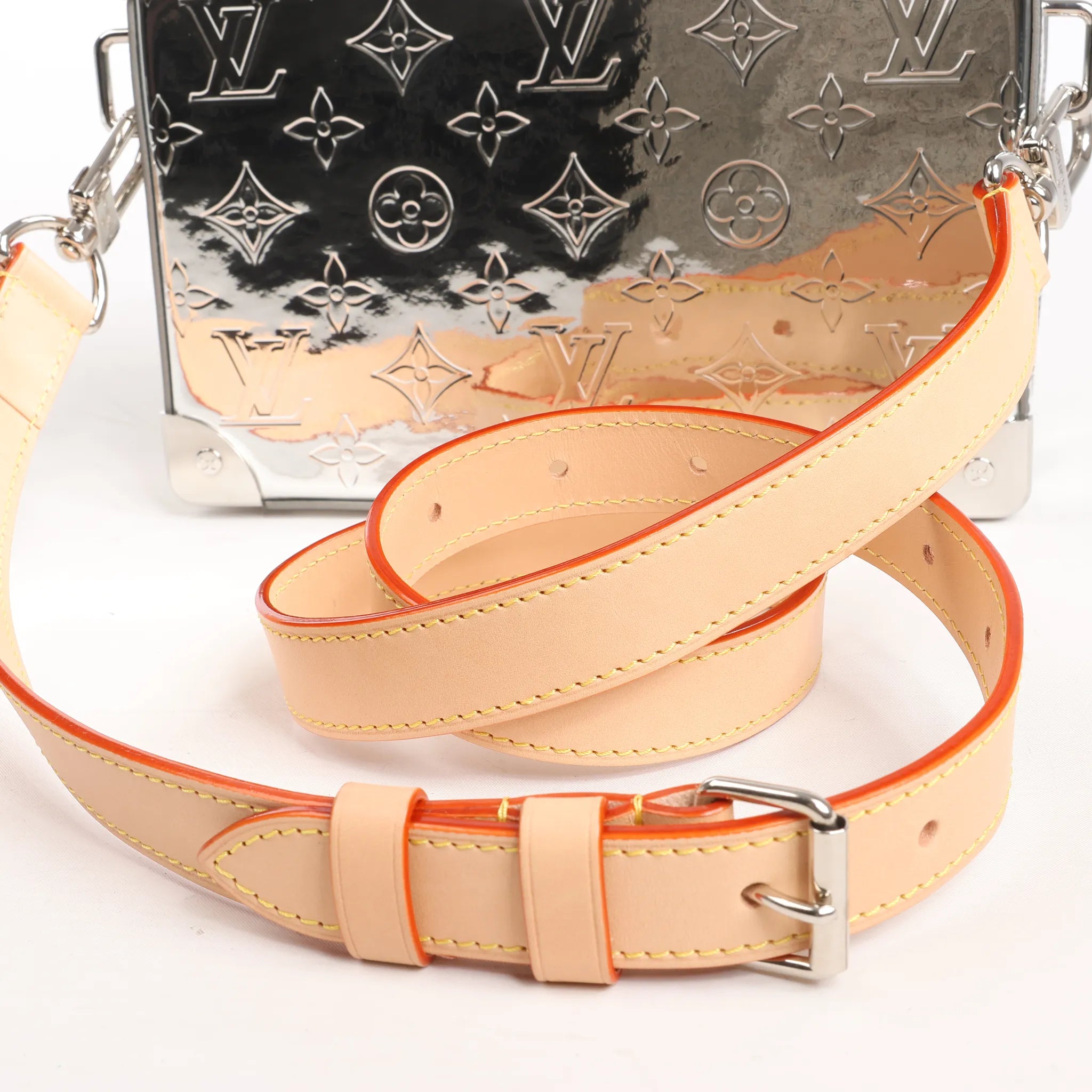 Louis Vuitton Soft Trunk Monogram Canvas Crossbody Bag in Silver M45885
