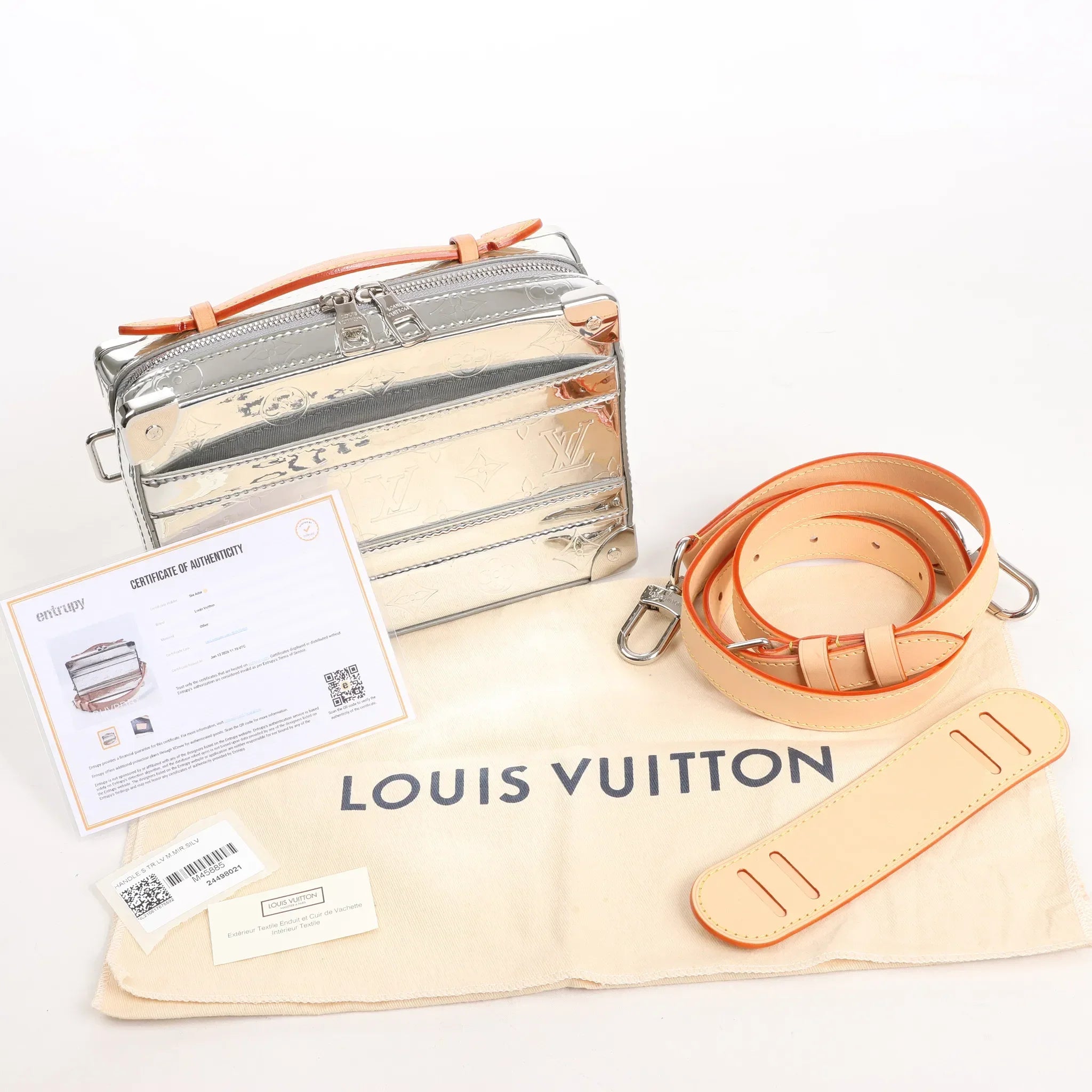 Louis Vuitton Soft Trunk Monogram Canvas Crossbody Bag in Silver M45885
