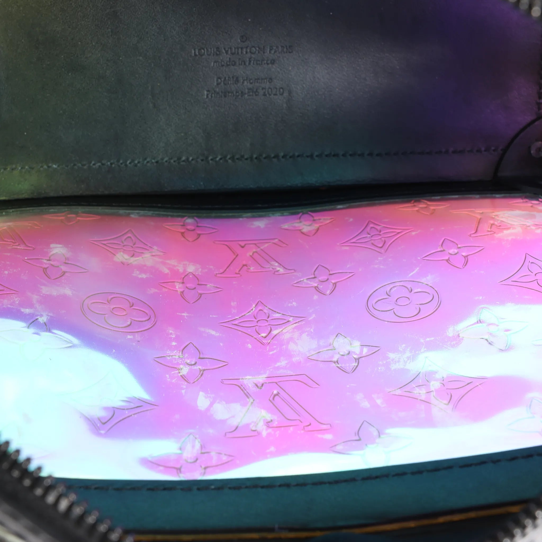 Louis Vuitton Soft Trunk Monogram Prism Crossbody Bag in Black x Holographic M55932