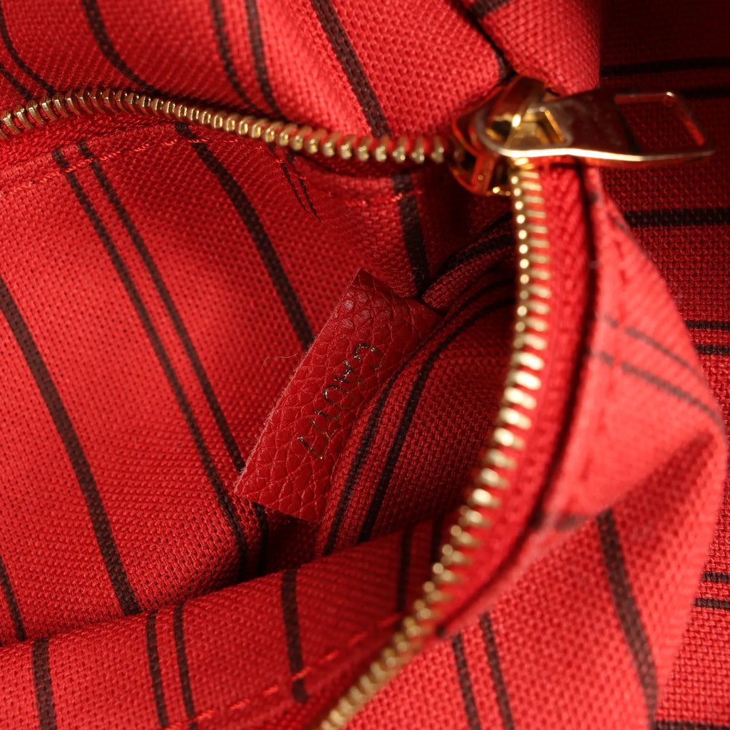 Louis Vuitton Sorbonne Monogram Empreinte Backpack in Red M44015