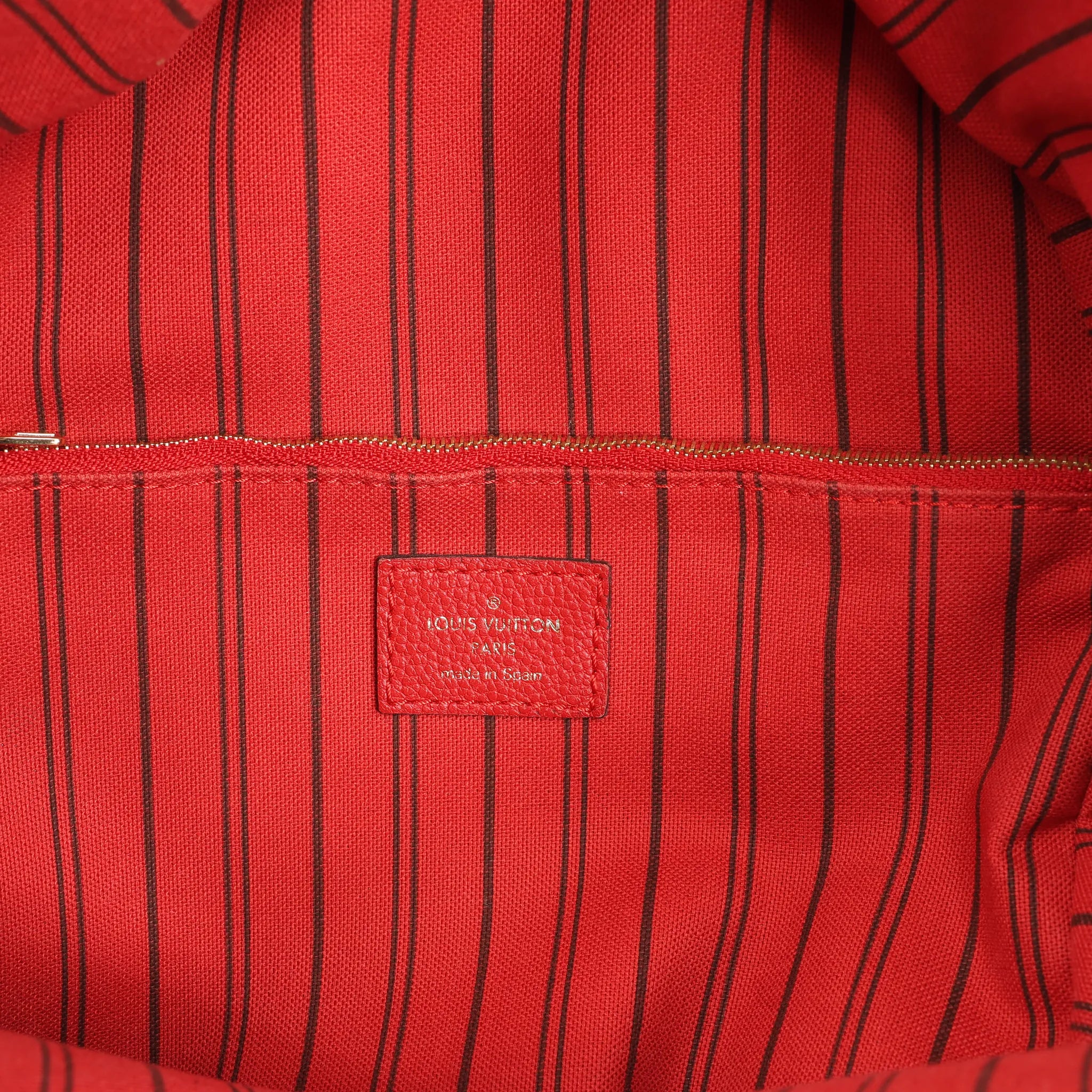 Louis Vuitton Sorbonne Monogram Empreinte Backpack in Red M44015