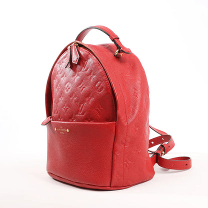 Louis Vuitton Sorbonne Monogram Empreinte Sac à dos en rouge M44015