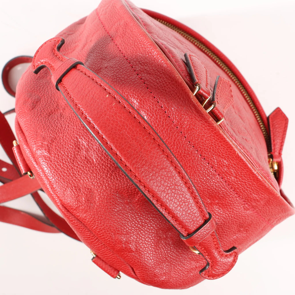 Louis Vuitton Sorbonne Monogram Empreinte Backpack in Red M44015