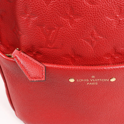 Louis Vuitton Sorbonne Monogram Empreinte Sac à dos en rouge M44015