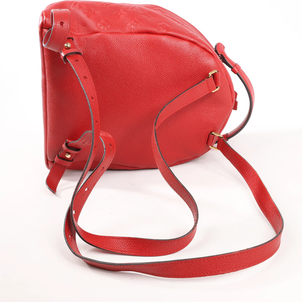 Louis Vuitton Sorbonne Monogram Empreinte Backpack in Red M44015