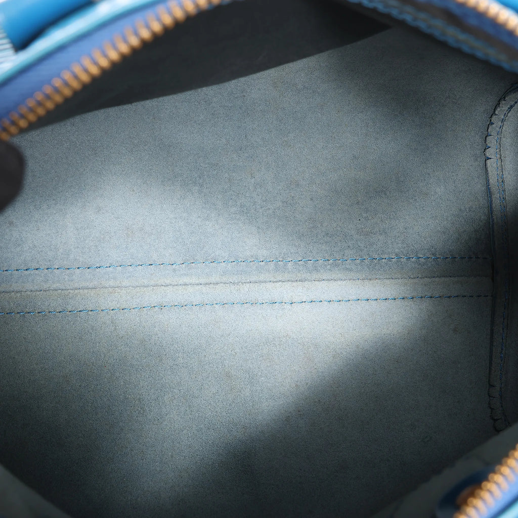 Louis Vuitton Speedy 25 Epi Leather Handbag in Blue M43015