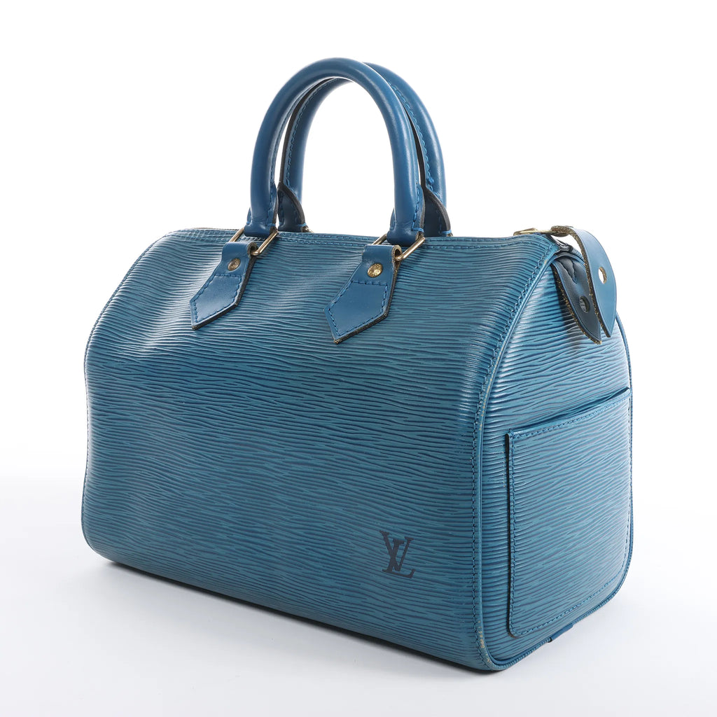 Louis Vuitton Speedy 25 Epi Leather Handbag in Blue M43015