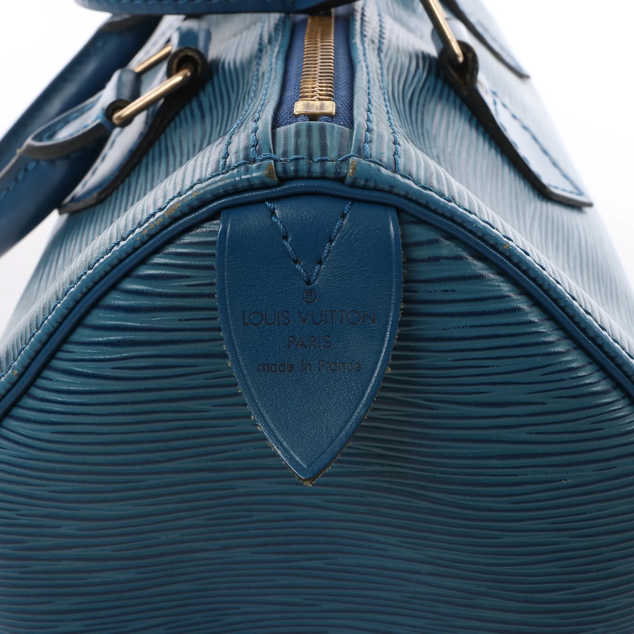 Louis Vuitton Speedy 25 Epi Leather Handbag in Blue M43015