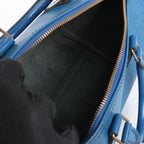 Bolso de mano Louis Vuitton Speedy 25 de cuero Epi en azul M43015