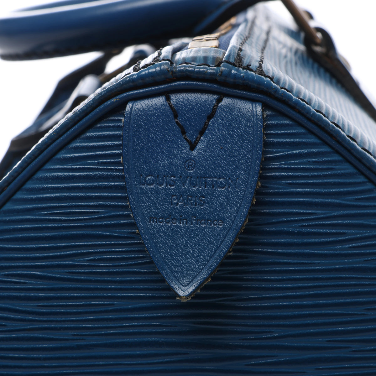 Bolso de mano Louis Vuitton Speedy 25 de cuero Epi en azul M43015