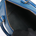 Bolso de mano Louis Vuitton Speedy 25 de cuero Epi en azul M43015