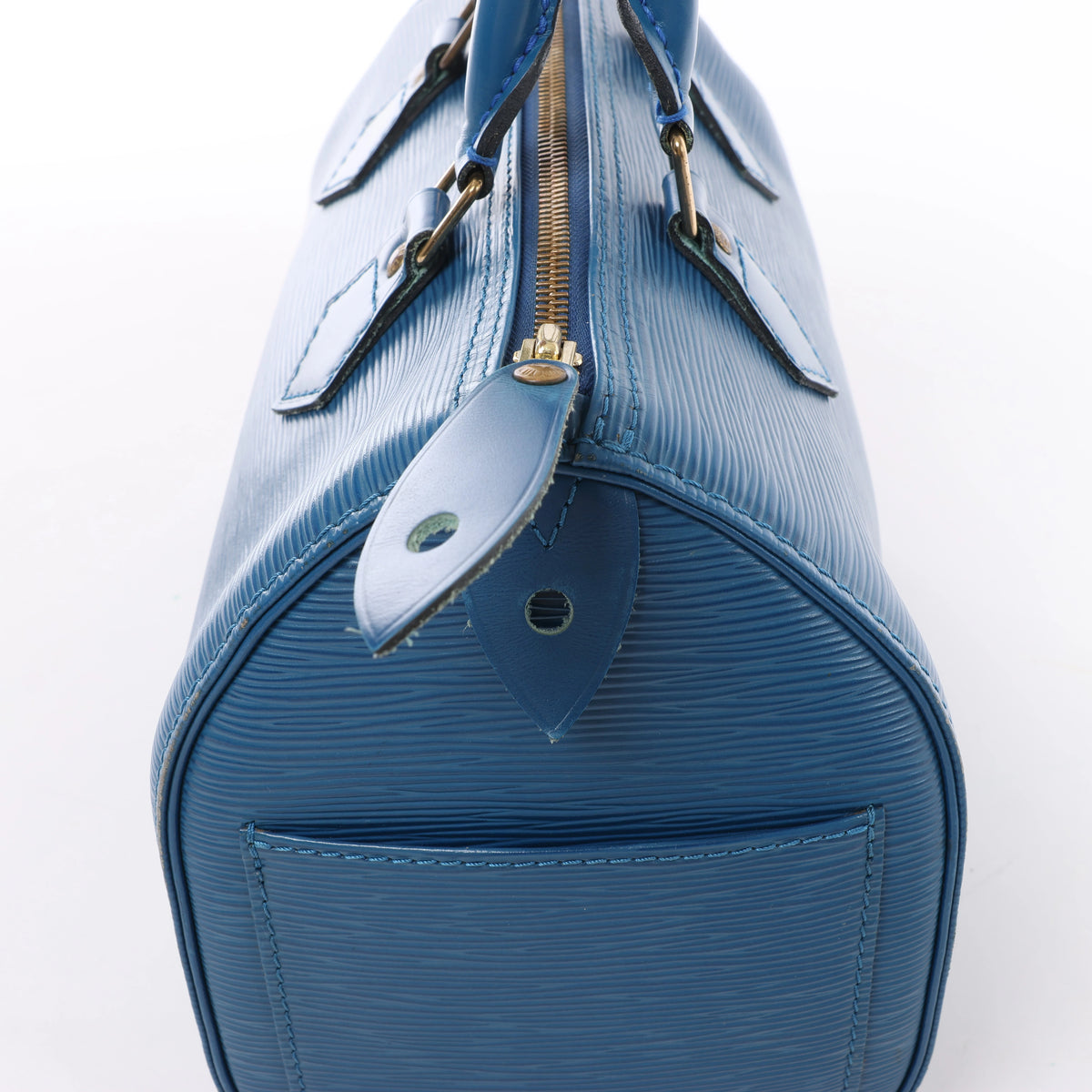 Bolso de mano Louis Vuitton Speedy 25 de cuero Epi en azul M43015