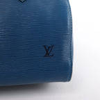Bolso de mano Louis Vuitton Speedy 25 de cuero Epi en azul M43015