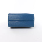 Bolso de mano Louis Vuitton Speedy 25 de cuero Epi en azul M43015
