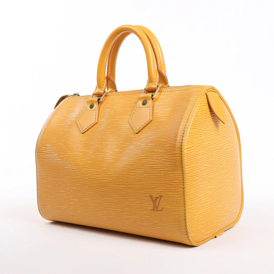 Louis Vuitton Speedy 25 en cuir épi jaune M43019