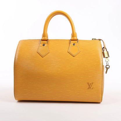 Louis Vuitton Speedy 25 en cuir épi jaune M43019