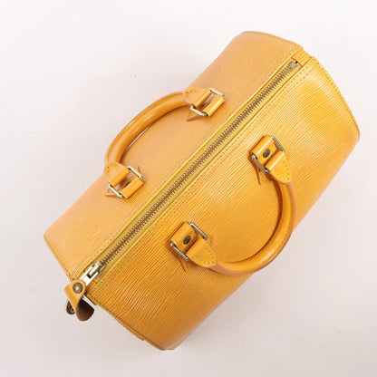 Louis Vuitton Speedy 25 en cuir épi jaune M43019
