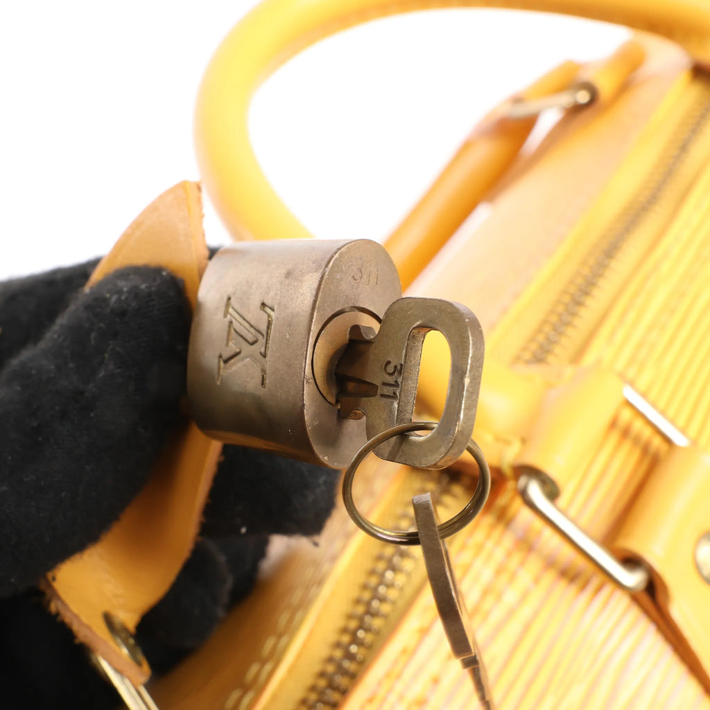 Louis Vuitton Speedy 25 Epi Leather Handbag in Yellow M43019